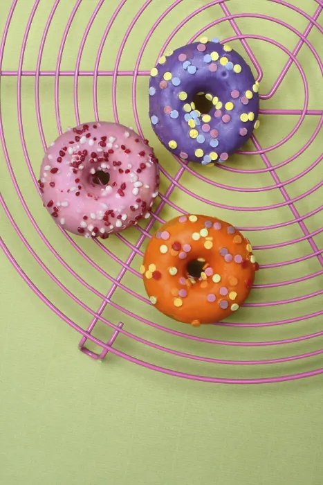 Framed Print : Donuts on wire rack print Framed Print : Donuts on wire rack print