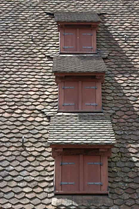 Framed Print : Print of Dormer Windows on 1424 Barn, Nuremberg, Germany Framed Print : Print of Dormer Windows on 1424 Barn, Nuremberg, Germany