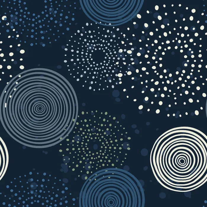 Framed Print : Blue Dots and Circles Seamless Print Framed Print : Blue Dots and Circles Seamless Print
