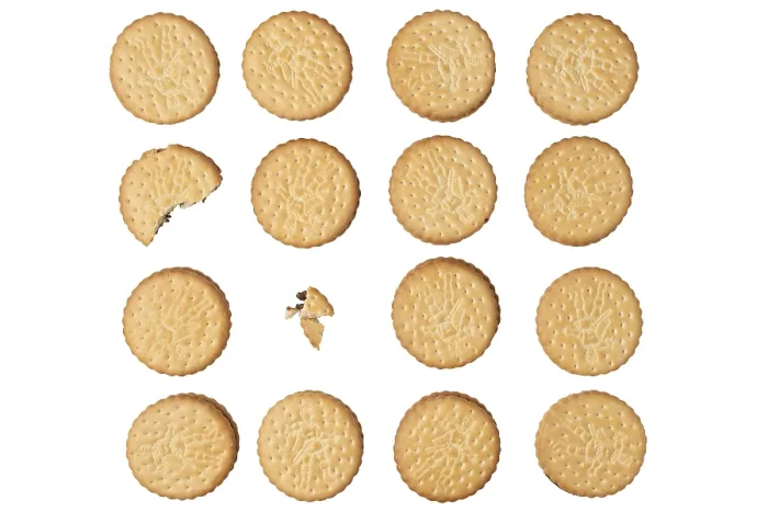Framed Print : Double Biscuits Print - Bitten into Treats Framed Print : Double Biscuits Print - Bitten into Treats