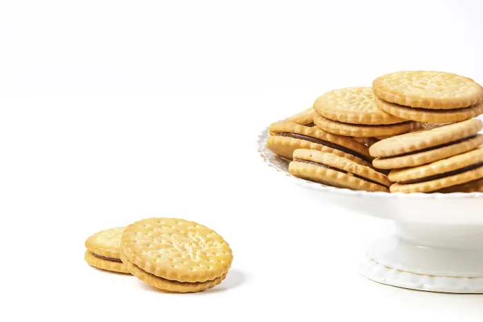 Framed Print : Double Biscuits Print with White Background Framed Print : Double Biscuits Print with White Background