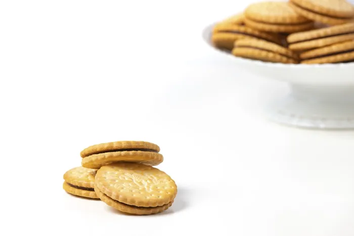 Framed Print : Double Biscuits Print with White Background Framed Print : Double Biscuits Print with White Background