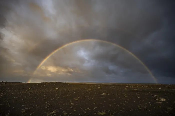 Framed Print : Double Rainbow Print, Icelandic Highlands Evening Light Framed Print : Double Rainbow Print, Icelandic Highlands Evening Light