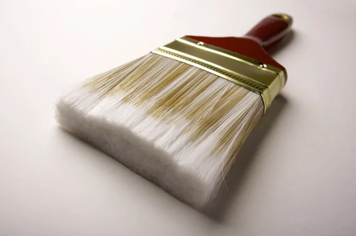 Framed Print : Dramatic Angle of Paint Brush Print - Bristle Focus Framed Print : Dramatic Angle of Paint Brush Print - Bristle Focus