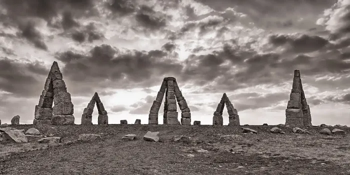 Framed Print : Dramatic Clouds Over Arctic Henge Print, North East Iceland Framed Print : Dramatic Clouds Over Arctic Henge Print, North East Iceland