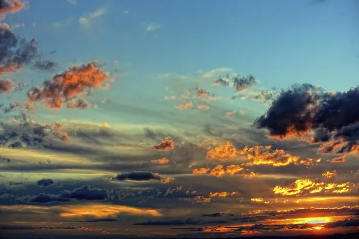 Framed Print : Dramatic Cloud Atmosphere Print, Germany Sunset