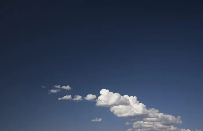 Framed Print : Deep Blue Sky with Dramatic Clouds Print