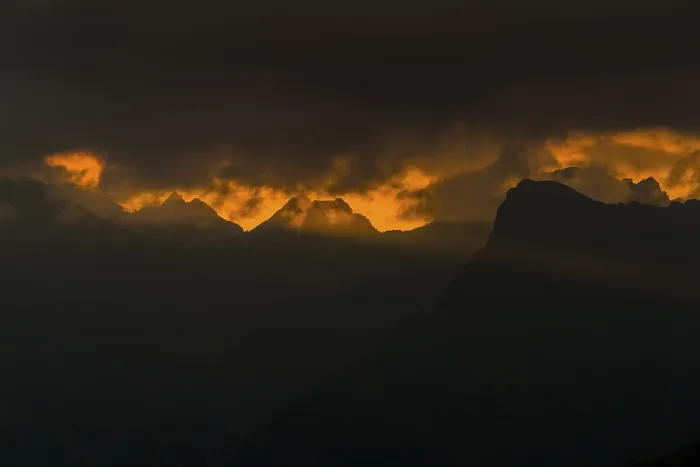 Framed Print : Dramatic Clouds above Lechtal Mountains Print, Austria Framed Print : Dramatic Clouds above Lechtal Mountains Print, Austria