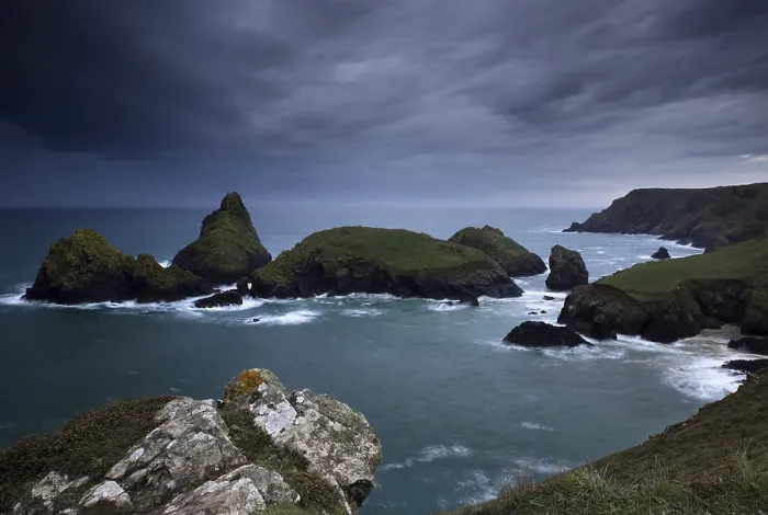 Framed Print : Dramatic Clouds on Rocky Coast Print, Kynance Cove, Cornwall Framed Print : Dramatic Clouds on Rocky Coast Print, Kynance Cove, Cornwall
