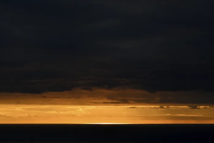 Framed Print : Dramatic Cloudy Sky Print at Arco da Calheta, Madeira