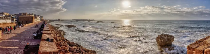 Framed Print : Dramatic coastline print, Morocco, Essaouira panorama Framed Print : Dramatic coastline print, Morocco, Essaouira panorama