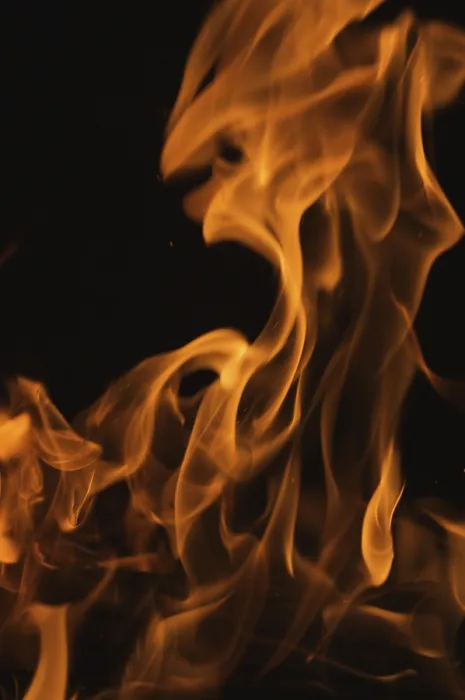 Framed Print : Dark Background Print with Dramatic Flames Framed Print : Dark Background Print with Dramatic Flames