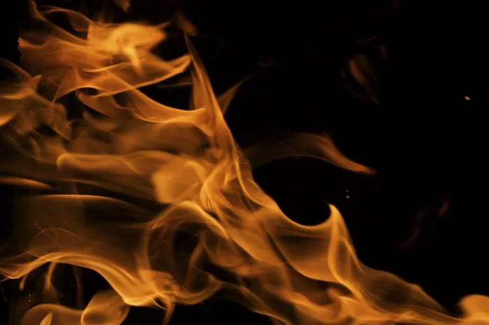 Framed Print : Dramatic Flames Print Against Dark Background
