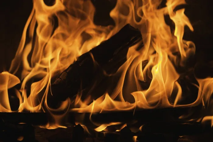 Framed Print : Dramatic Flames Print Against Dark Background Framed Print : Dramatic Flames Print Against Dark Background