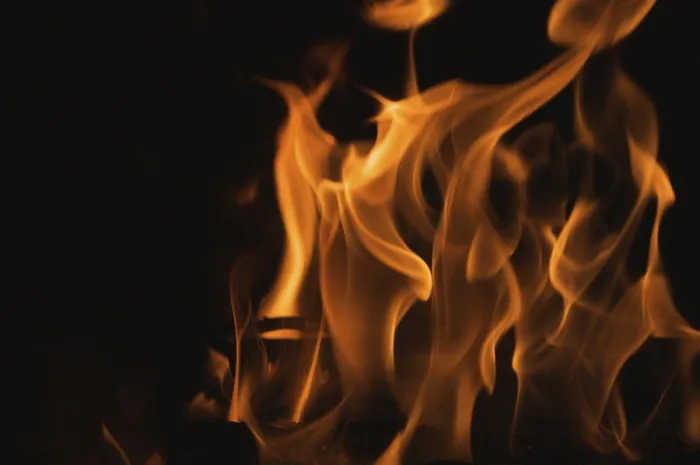 Framed Print : Dramatic Flames Print Against Dark Background Framed Print : Dramatic Flames Print Against Dark Background