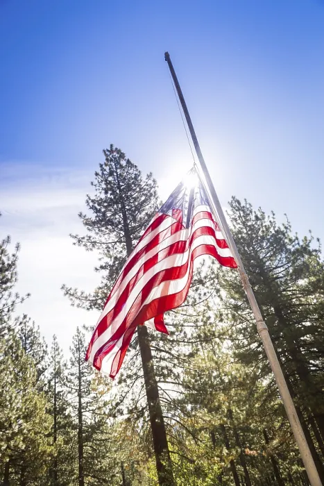 Framed Print : Dramatic Half Mast American Flag Print Framed Print : Dramatic Half Mast American Flag Print