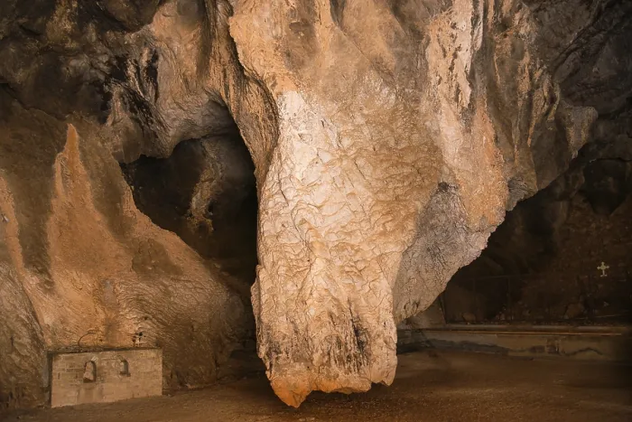 Framed Print : Limestone Cave Formation Print, Zoodochos Pigi Rock Church, Greece Framed Print : Limestone Cave Formation Print, Zoodochos Pigi Rock Church, Greece