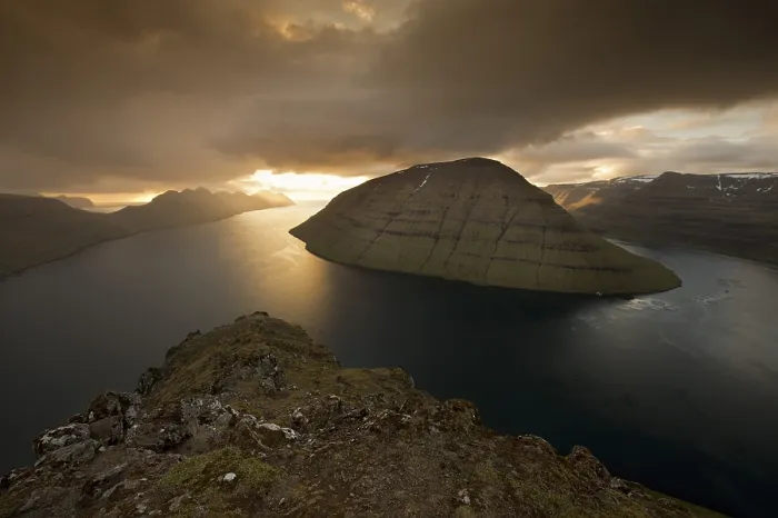 Framed Print : Dramatic Mood Lighting over the Faroe Islands Print Framed Print : Dramatic Mood Lighting over the Faroe Islands Print