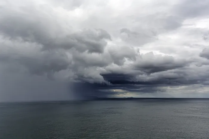 Framed Print : Dramatic Rain Clouds Print, Antrim Coast, Northern Ireland Framed Print : Dramatic Rain Clouds Print, Antrim Coast, Northern Ireland