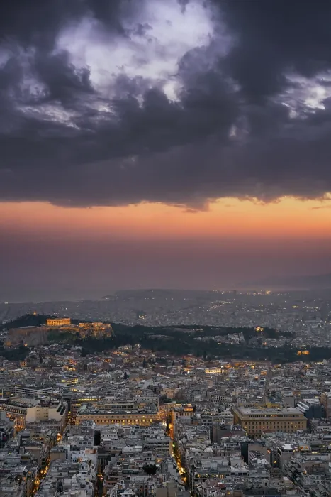 Framed Print : Athenian Sunset Print: Parthenon Illuminated Framed Print : Athenian Sunset Print: Parthenon Illuminated