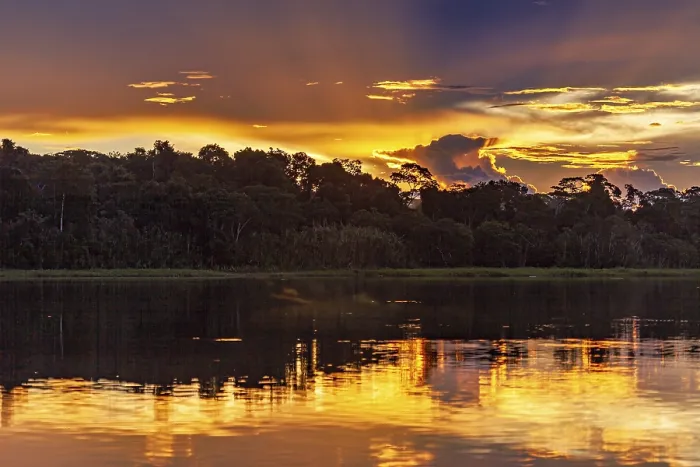 Framed Print : Dramatic Sunset Print over the Beni River in Bolivia Framed Print : Dramatic Sunset Print over the Beni River in Bolivia