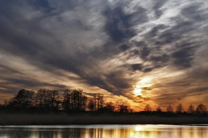 Framed Print : Dramatic Sunset Sky Print, Peenetal Nature Park, Germany Framed Print : Dramatic Sunset Sky Print, Peenetal Nature Park, Germany
