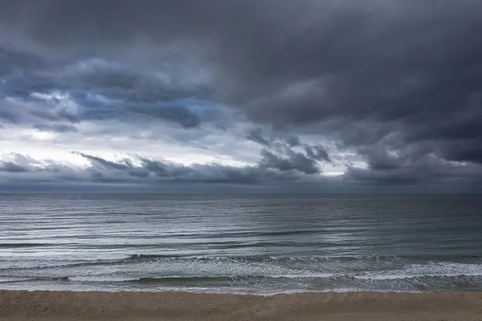 Framed Print : Ocean Scene Print Under Stormy Sky Framed Print : Ocean Scene Print Under Stormy Sky