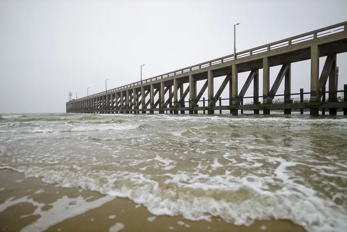 Framed Print : Dramatic View on Pier Print, Blankenberge, Belgium Framed Print : Dramatic View on Pier Print, Blankenberge, Belgium