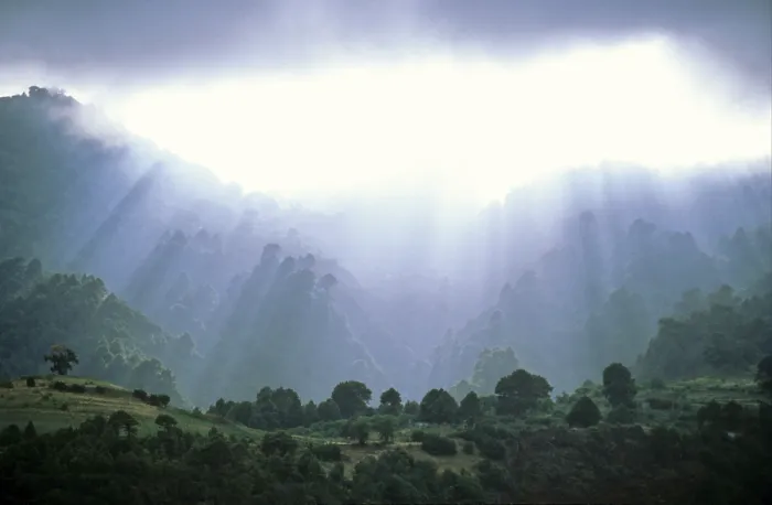 Framed Print : Dramatically Lighted Clouds Print, La Palma, Canary Islands