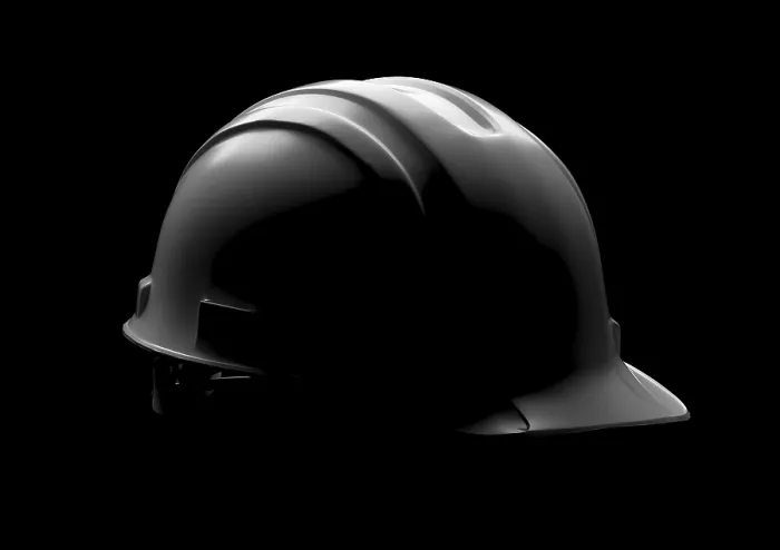 Framed Print : Dramatically lit hard hat print isolated on black background Framed Print : Dramatically lit hard hat print isolated on black background