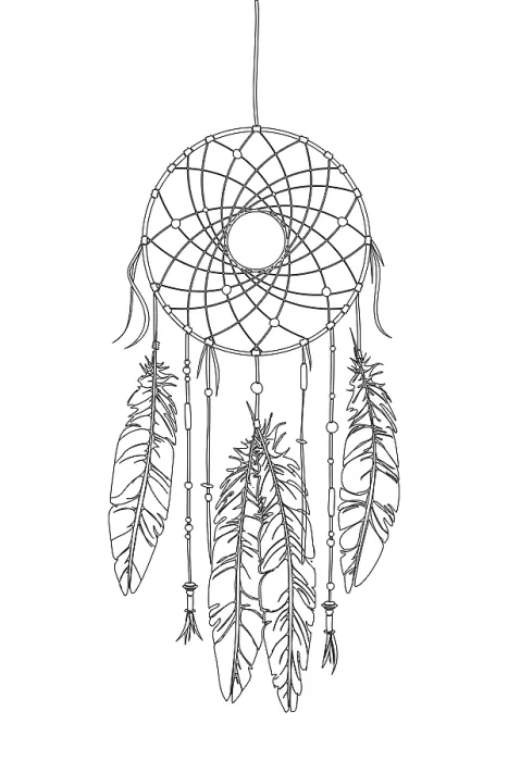 Framed Print : Dreamcatcher Vector Print Over White Background Framed Print : Dreamcatcher Vector Print Over White Background