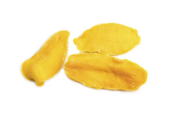 Framed Print : Dried Mango Print - Close Up on White Background Framed Print : Dried Mango Print - Close Up on White Background