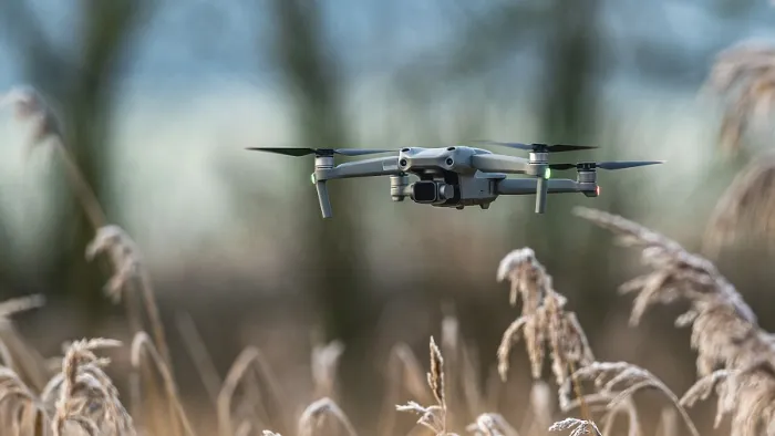 Framed Print : Drone in Flight over Marshland Print, Devon, England Framed Print : Drone in Flight over Marshland Print, Devon, England