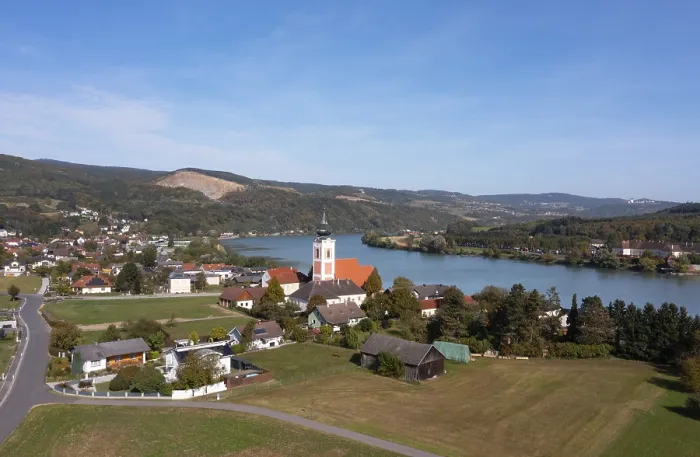 Framed Print : Drone Image Print of Gottsdorf, Danube Valley, Austria Framed Print : Drone Image Print of Gottsdorf, Danube Valley, Austria