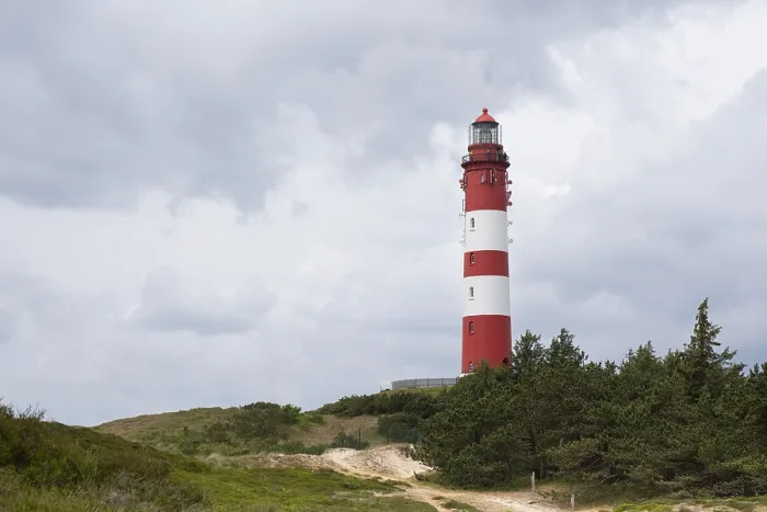 Framed Print : Dune Landscape with Lighthouse Print, Amrum Island Germany Framed Print : Dune Landscape with Lighthouse Print, Amrum Island Germany