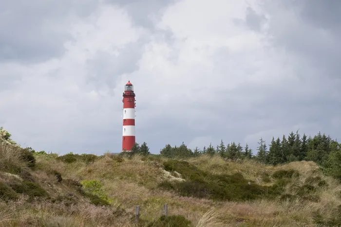Framed Print : Dune Landscape with Lighthouse Print, Amrum Island, Germany Framed Print : Dune Landscape with Lighthouse Print, Amrum Island, Germany