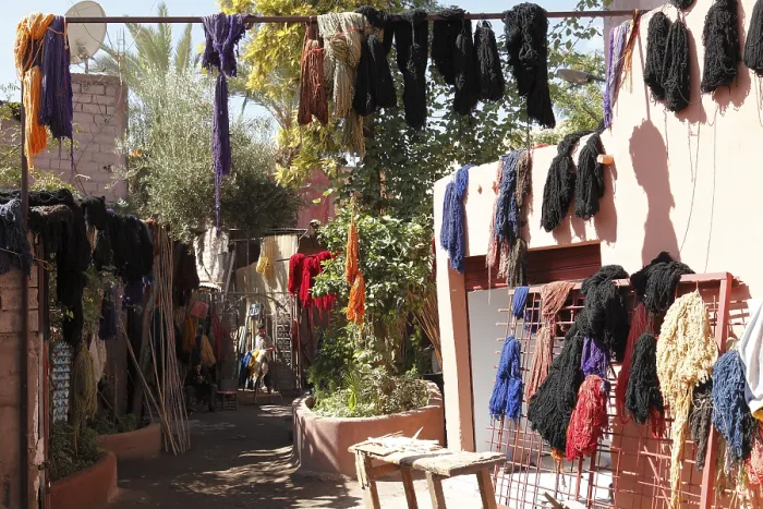 Framed Print : Marrakech Dyers' Souk Print Framed Print : Marrakech Dyers' Souk Print