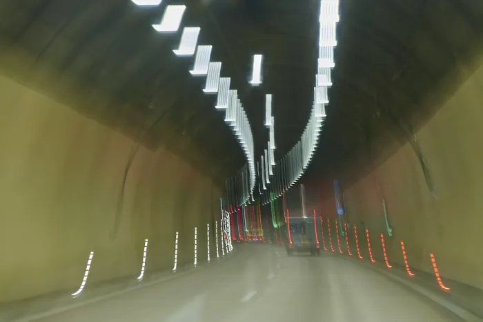 Framed Print : Dynamic Light Strips in a Tunnel Print, Austria Framed Print : Dynamic Light Strips in a Tunnel Print, Austria
