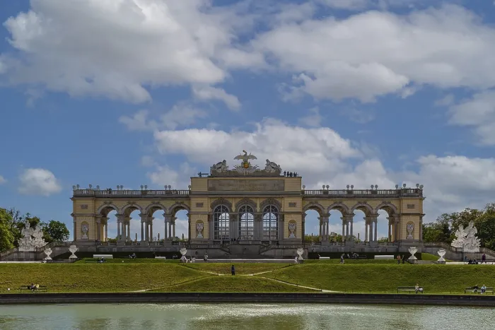 Framed Print : Early Classicist Collonade Gloriette Print, Vienna, Austria Framed Print : Early Classicist Collonade Gloriette Print, Vienna, Austria