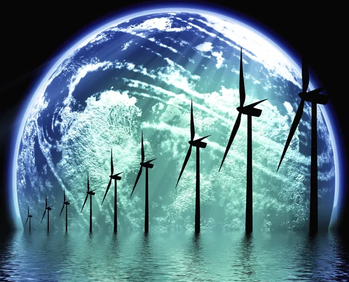 Framed Print : Earth Ecological Technology Print