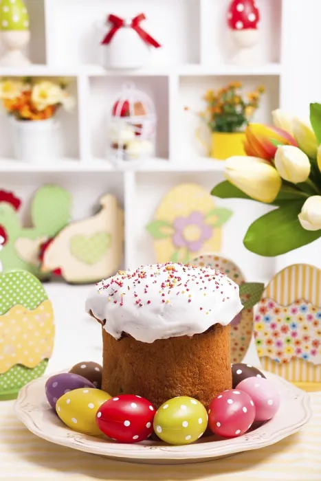 Framed Print : Easter Cake with Eggs Print Framed Print : Easter Cake with Eggs Print
