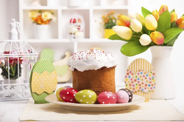Framed Print : Easter Cake with Eggs Print Framed Print : Easter Cake with Eggs Print