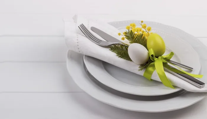 Framed Print : Easter Dinner Table Setting Print Framed Print : Easter Dinner Table Setting Print