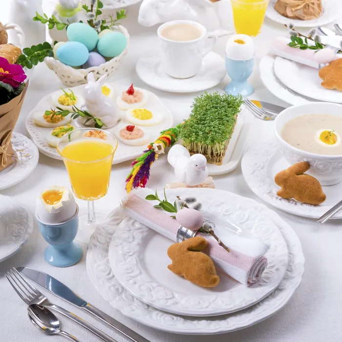 Framed Print : Easter Table Setting Print Framed Print : Easter Table Setting Print