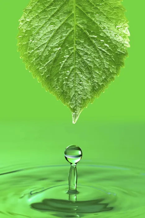 Framed Print : Ecological Concept Print: Droplet Falls from Green Leaf Framed Print : Ecological Concept Print: Droplet Falls from Green Leaf