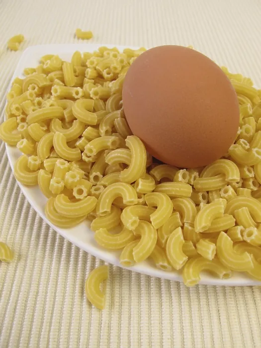Framed Print : Egg Noodles and an Egg Print Framed Print : Egg Noodles and an Egg Print