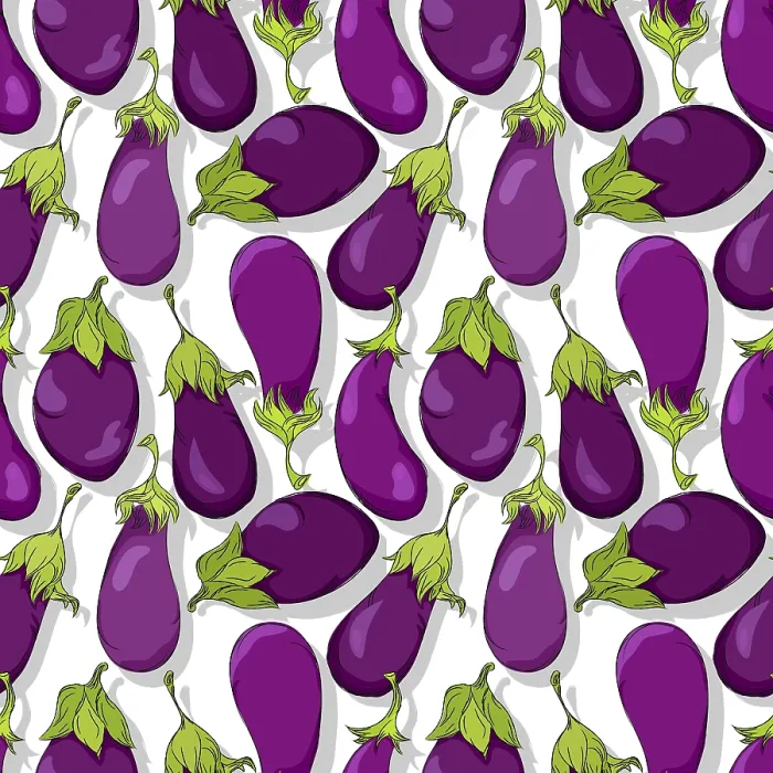 Framed Print : Eggplant Repeating Pattern Print Framed Print : Eggplant Repeating Pattern Print