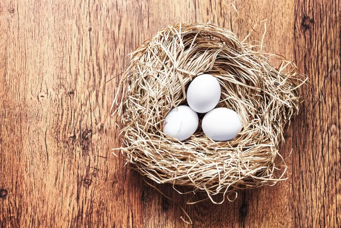 Framed Print : Easter Eggs in a Nest Print