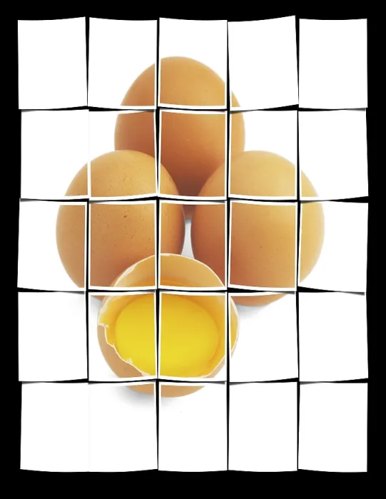 Framed Print : Four Eggs Print - Isolated on White Background Framed Print : Four Eggs Print - Isolated on White Background