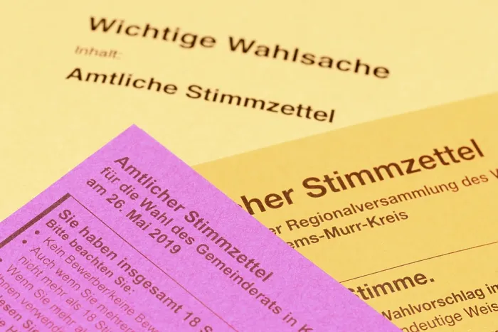 Framed Print : Print of Election Documents for Local Elections in Germany Framed Print : Print of Election Documents for Local Elections in Germany